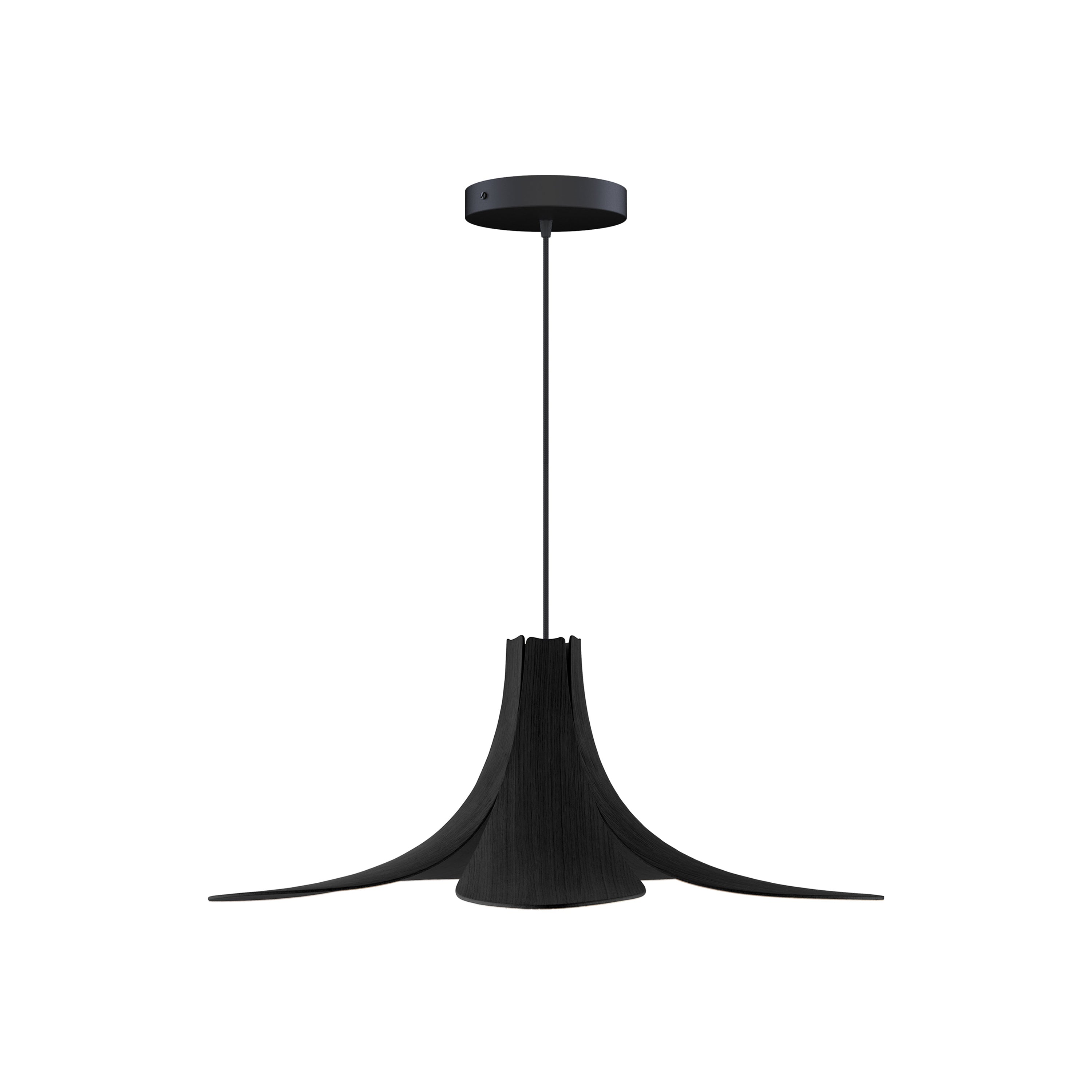 Jazz Pendant: Black Oak + Black + Canopy
