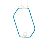 Palindrome Single Pendant: 2 Heads + Blue Gloss