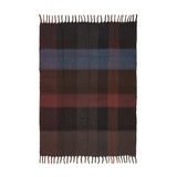 Blur Mohair Blanket: Dark Chocolate + Oxide Red