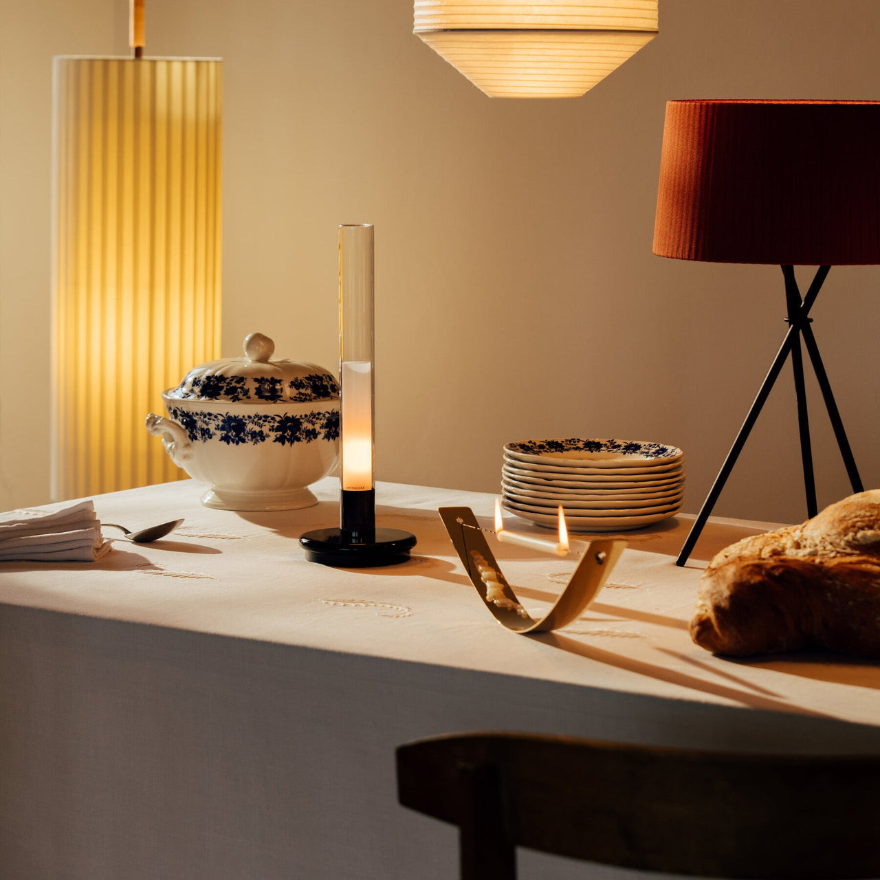 Sylvestrina Portable Table Lamp: Quick Ship