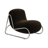 Boho Lounge Chair: Mirror Chrome Steel