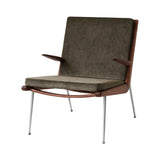 Boomerang Lounge Armchair: HM2 + Oiled Walnut + Stainless Steel