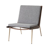 Boomerang Lounge Chair: HM1 + Oiled Walnut + Brass