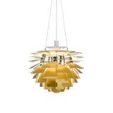 PH Artichoke Pendant: Medium + Brass + White