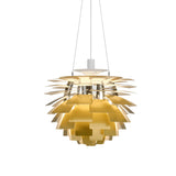 PH Artichoke Pendant: Medium + Brass + White