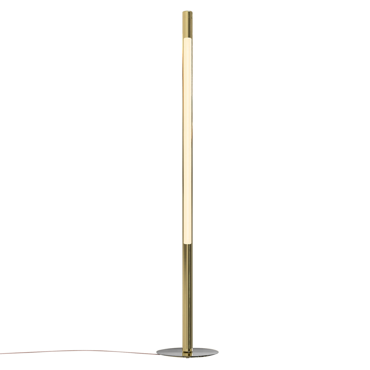 Pipeline Floor Light: Brass