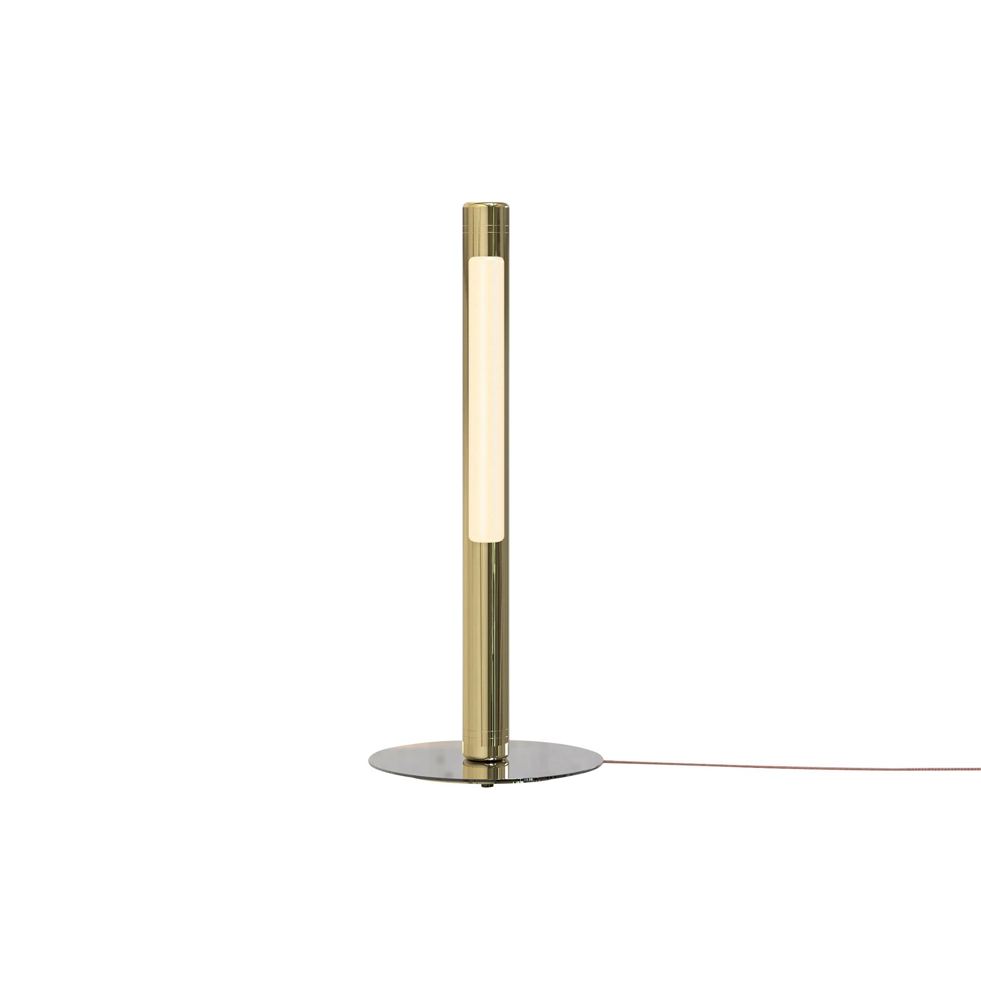 Pipeline Table Light: Brass + Brass