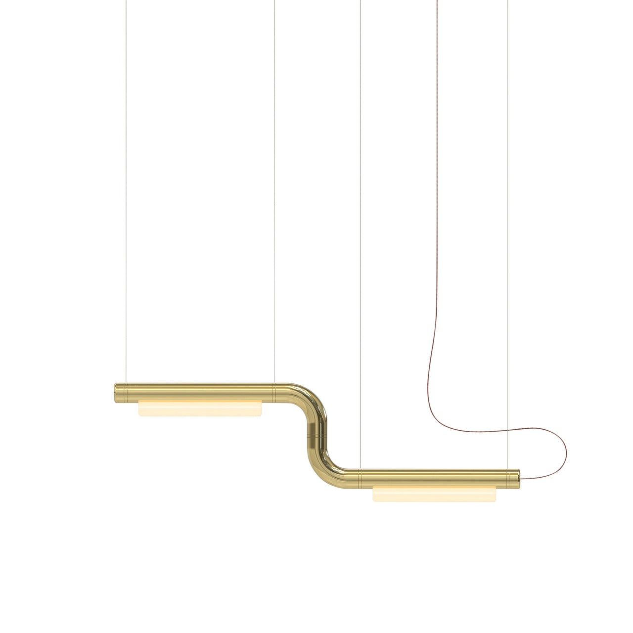 Pipeline CM1 Pendant Light: Brass + Brass