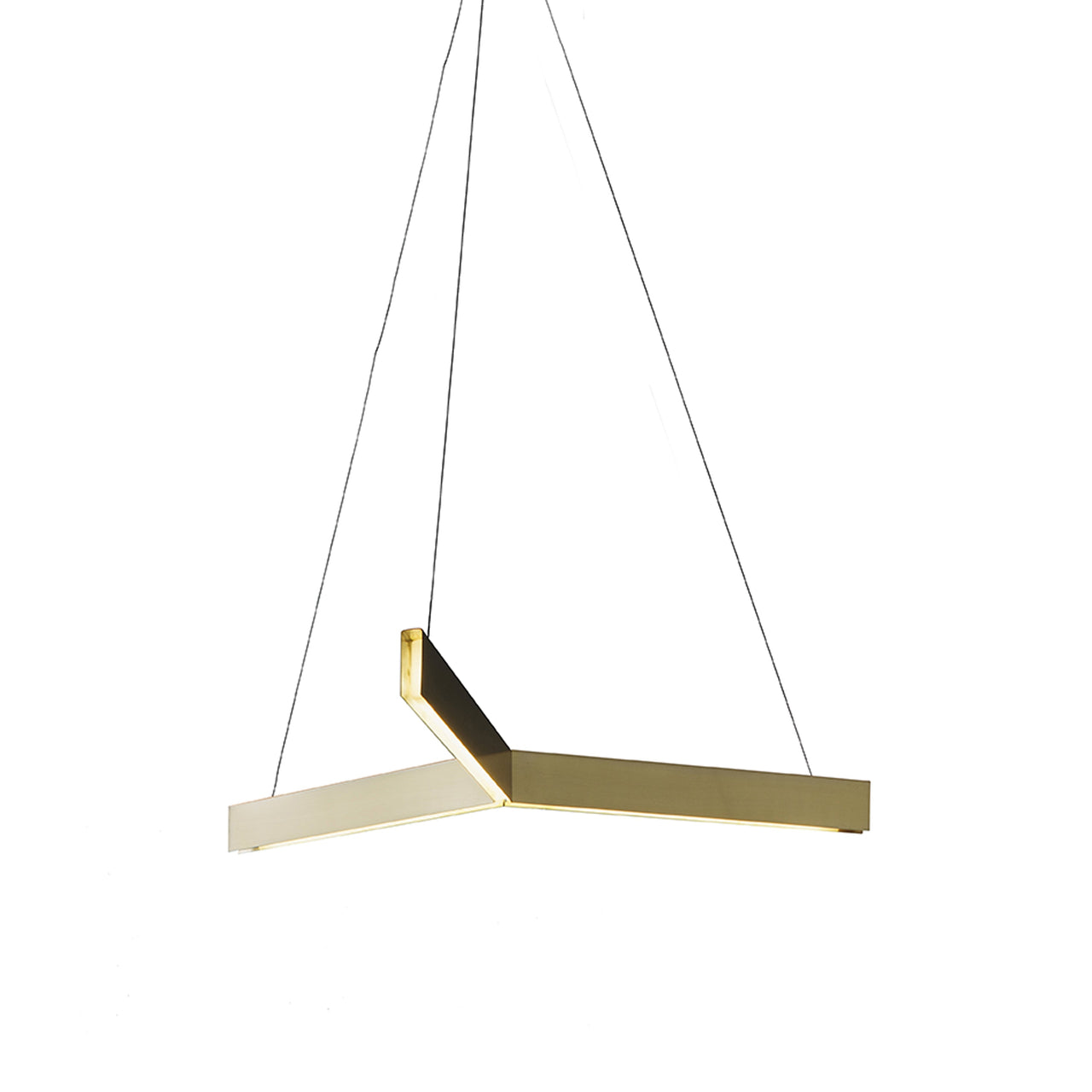 Tri Pendant: Brushed Brass