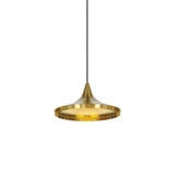Beat Wide Pendant: Brass