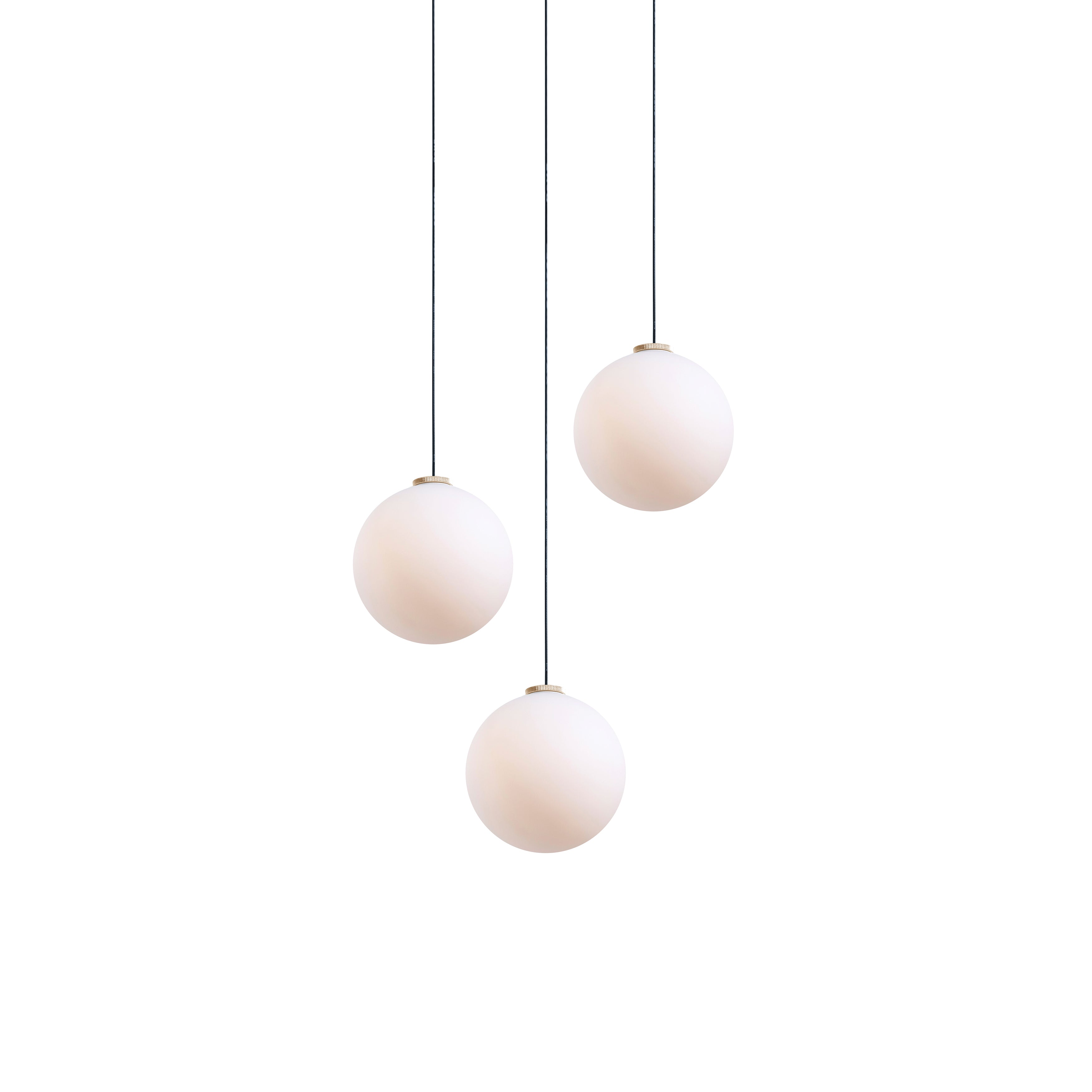 Glass 120. 03 Chandelier: Brushed Brass