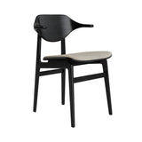 Bufala Chair: Seat Upholstered + Black Oak