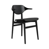 Bufala Chair: Seat Upholstered + Black Oak