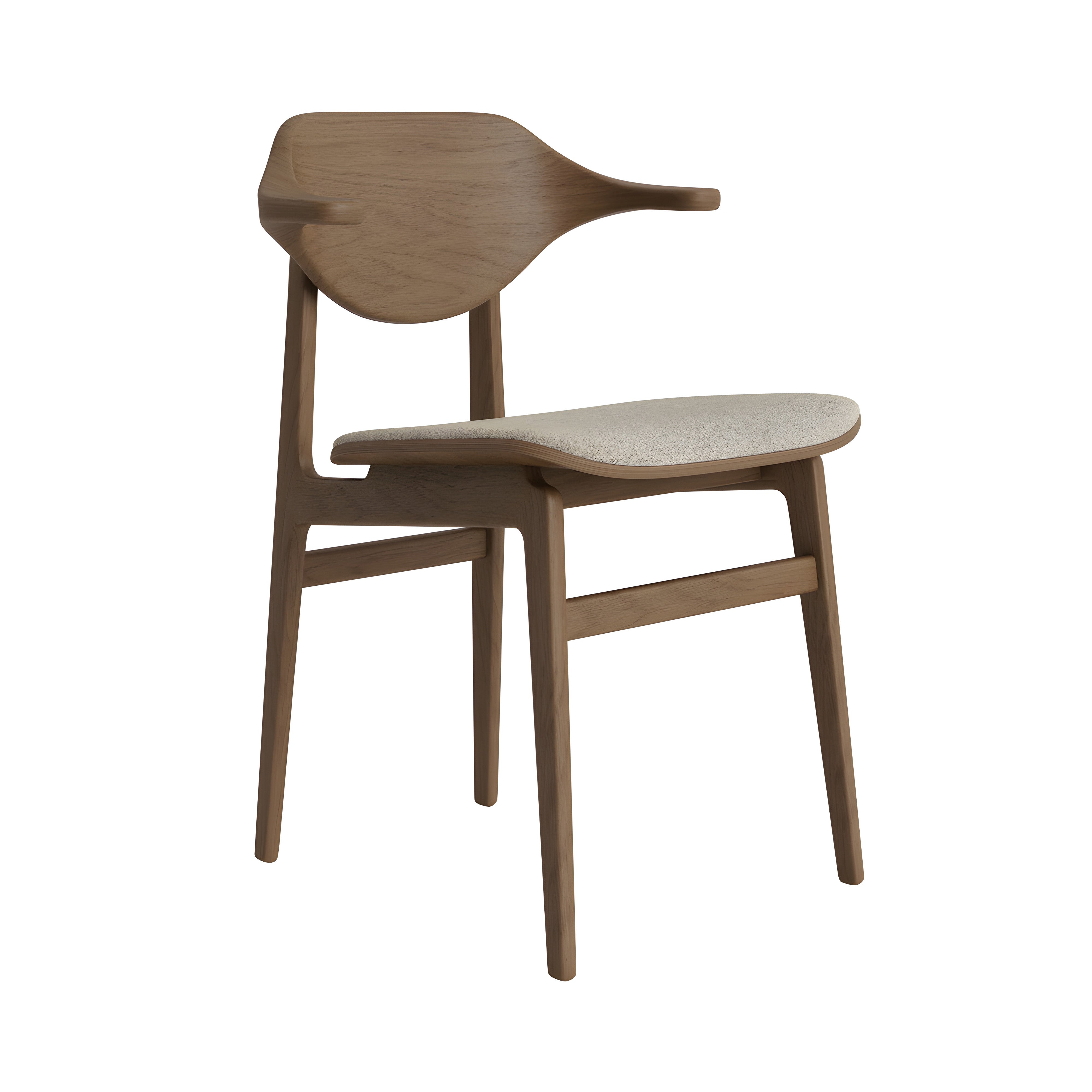 Bufala Chair: Seat Upholstered + Light Smoked Oak
