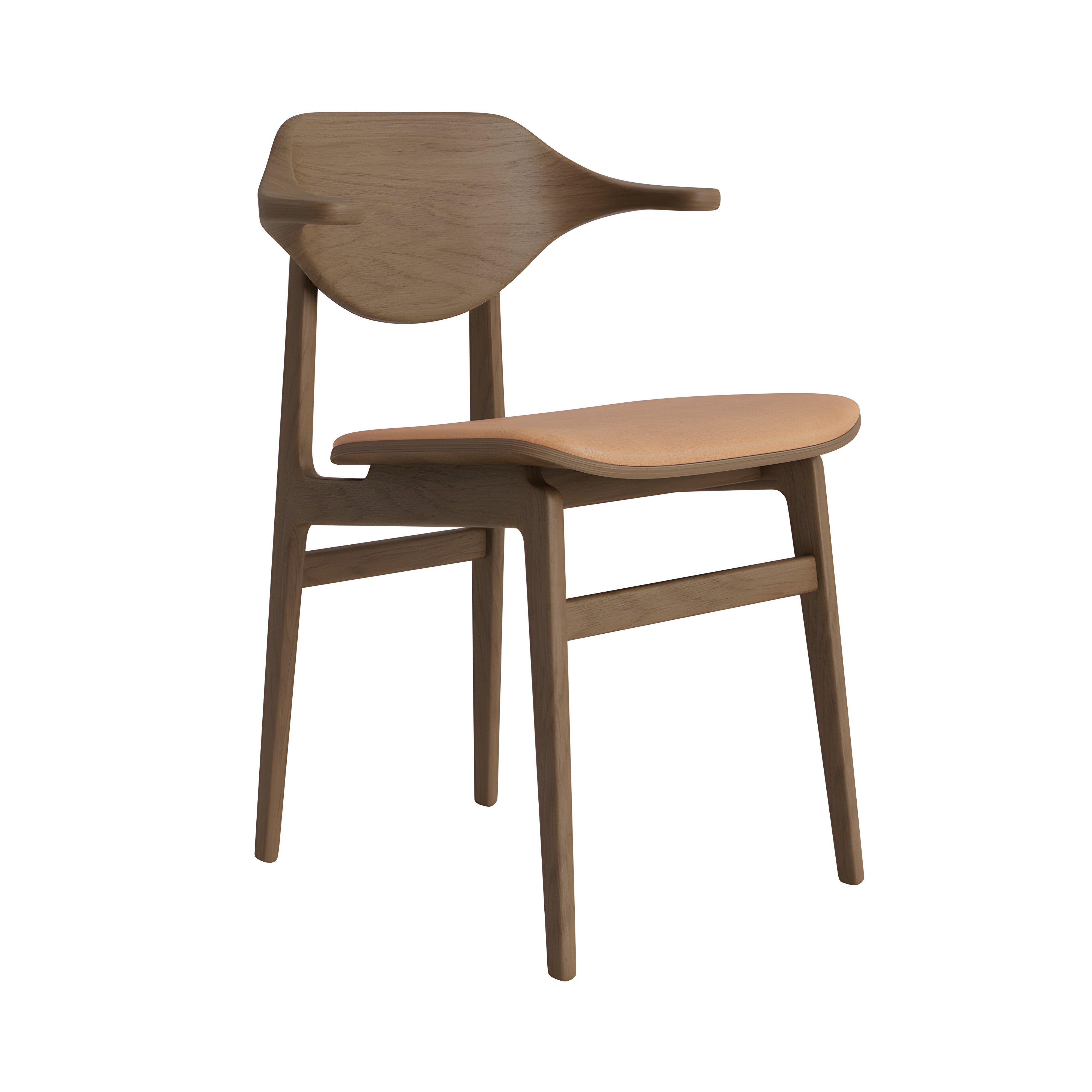 Bufala Chair: Seat Upholstered + Light Smoked Oak