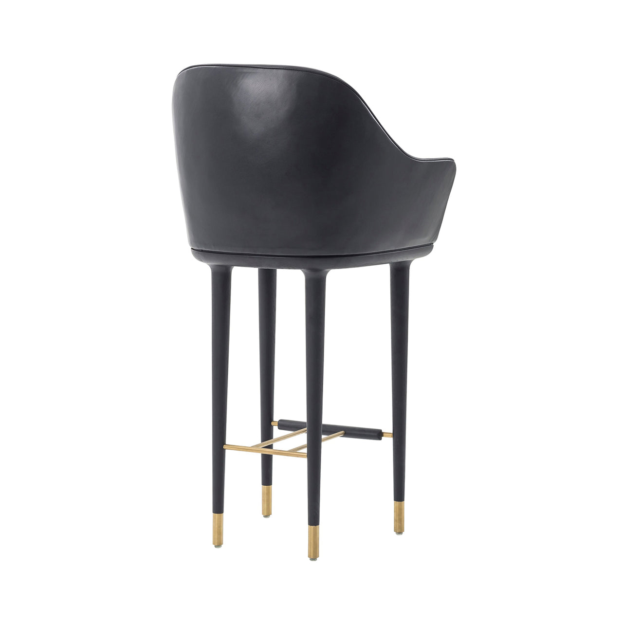 Lunar Bar Chair: Black Oak