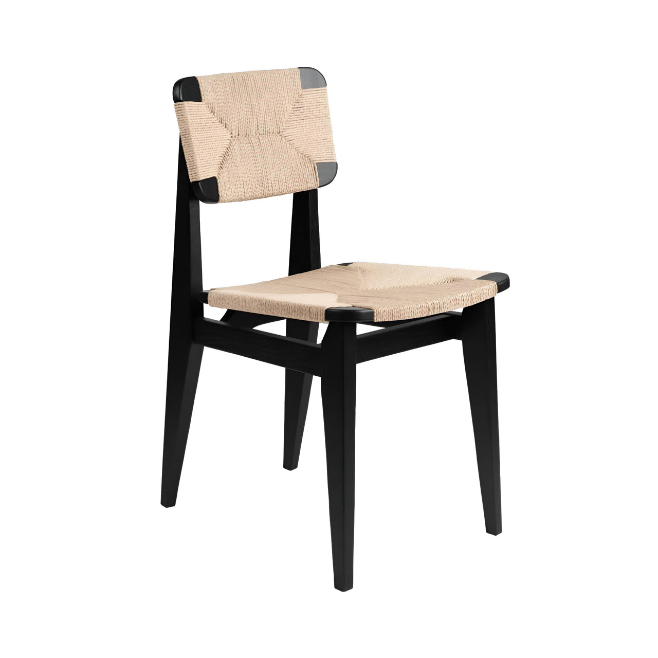 C-Chair Dining Chair: Paper Cord + Black Stained Oak