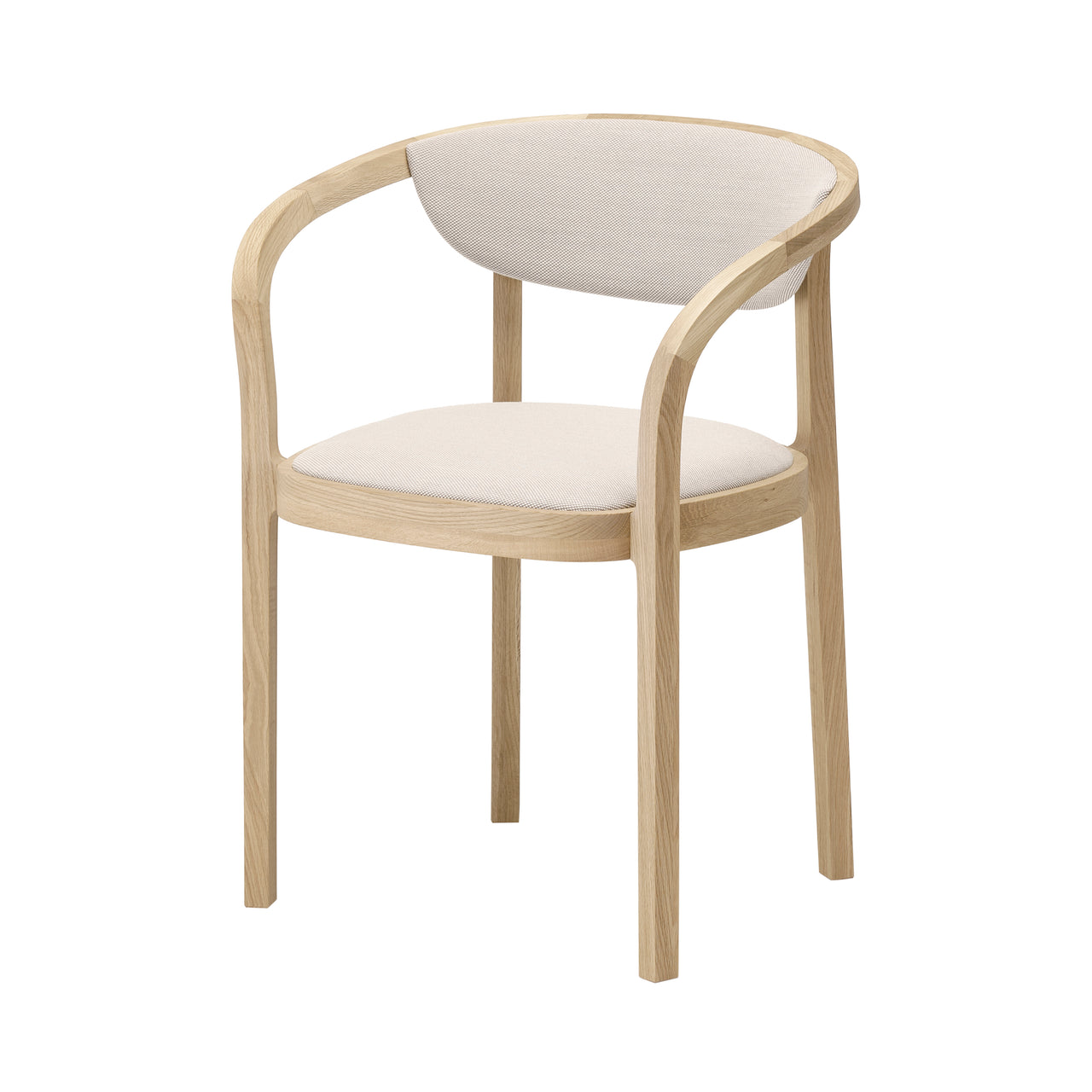 Chesa Chair with Pad: Pure Oak
