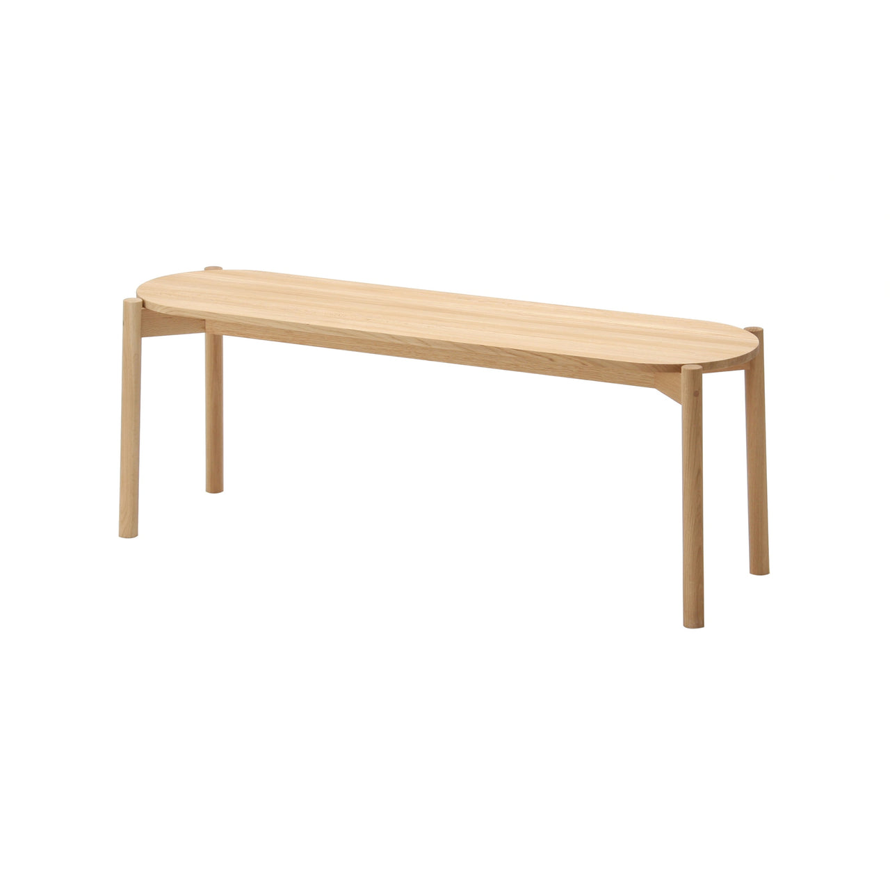 Castor Dining Bench: Pure Oak