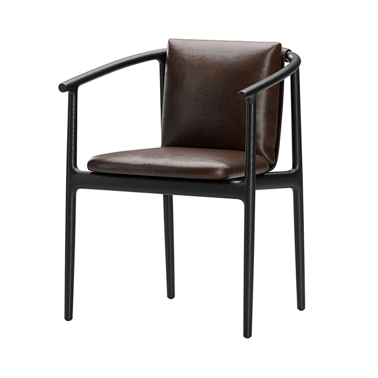 Charlie Dining Chair: Black Oak