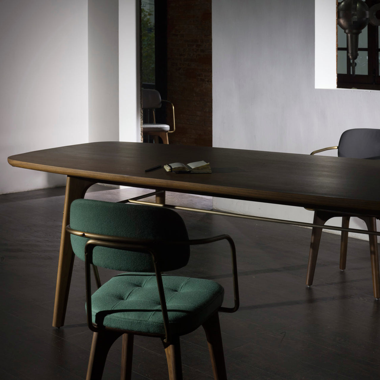 Utility Dining Armchair: Upholstered