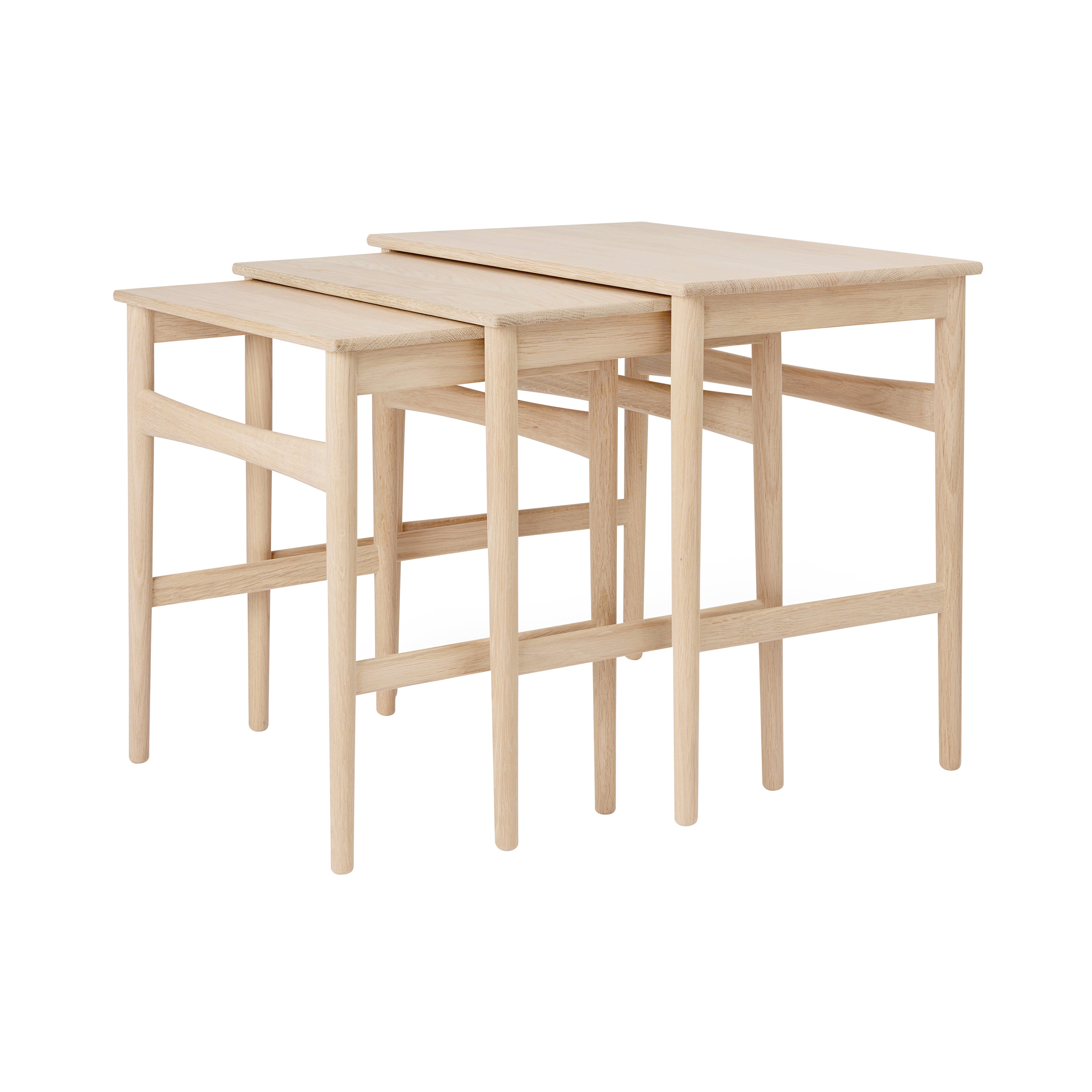 CH004 Nesting Tables: Set of 3 + Oiled Oak