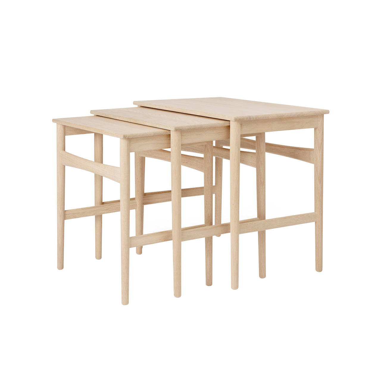 CH004 Nesting Tables: Set of 3 + Oiled Oak