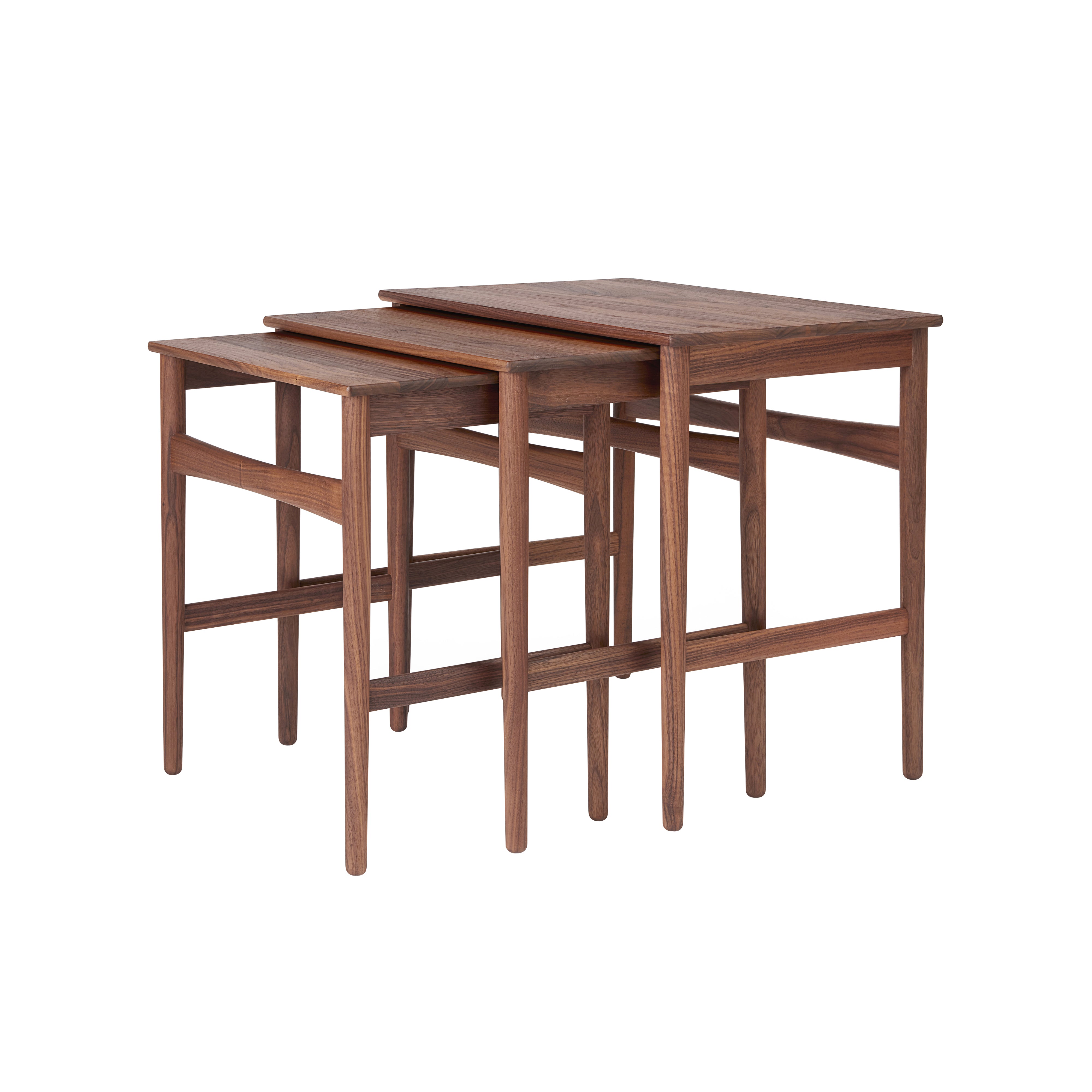 CH004 Nesting Tables: Set of 3 + Oiled Walnut