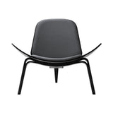 CH07 Shell Lounge Chair: Oak + Black Oak