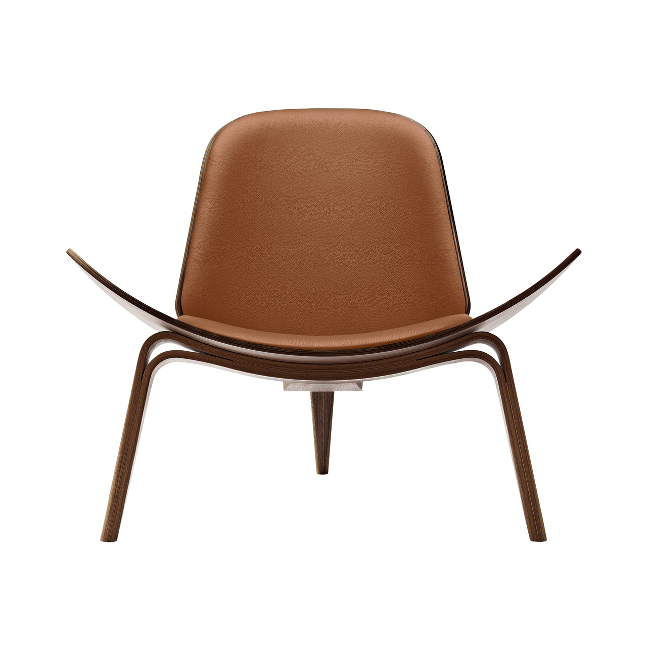 CH07 Shell Lounge Chair: Walnut | Buy Carl Hansen & Søn online at A+R