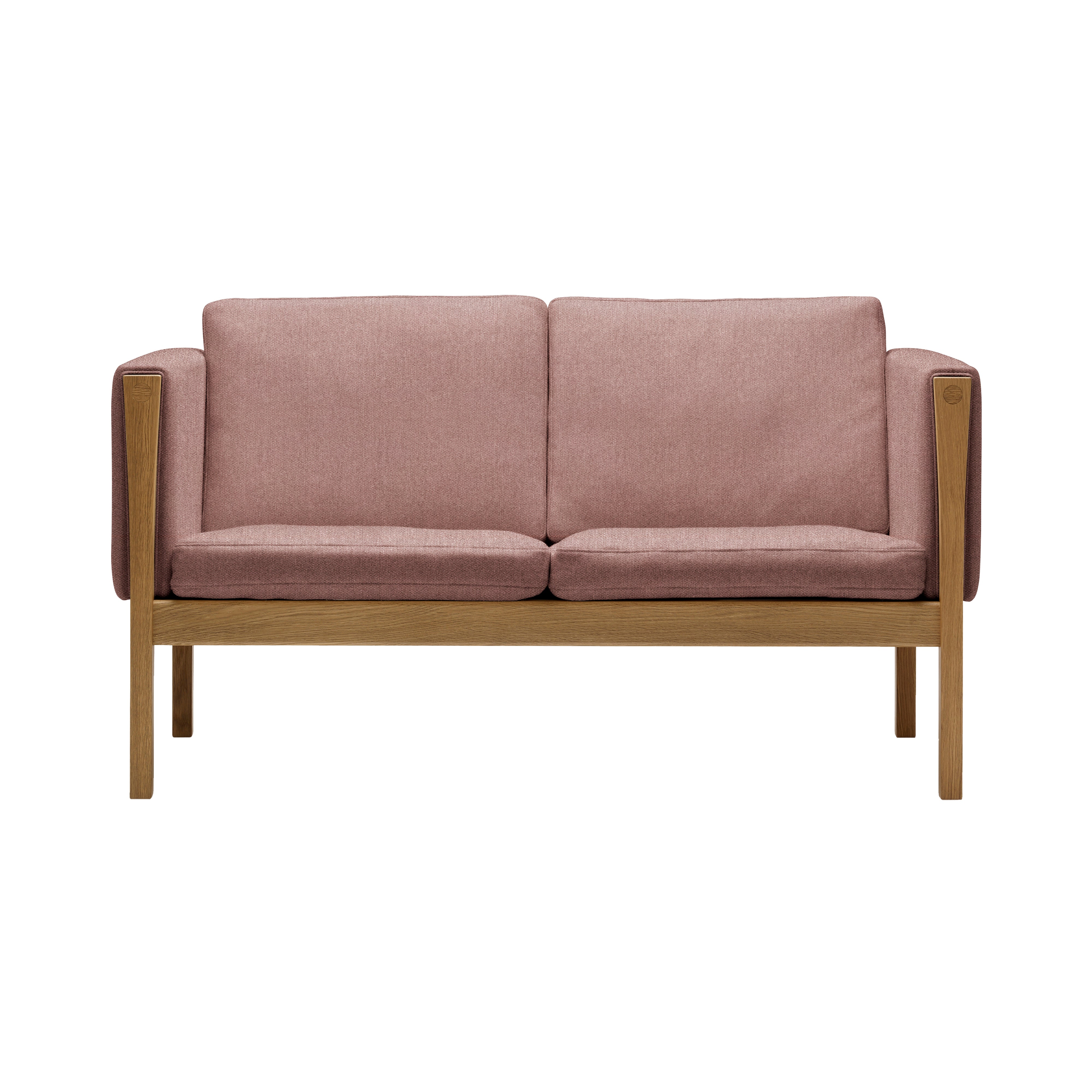 CH162 2 Seater Sofa: Oiled Oak