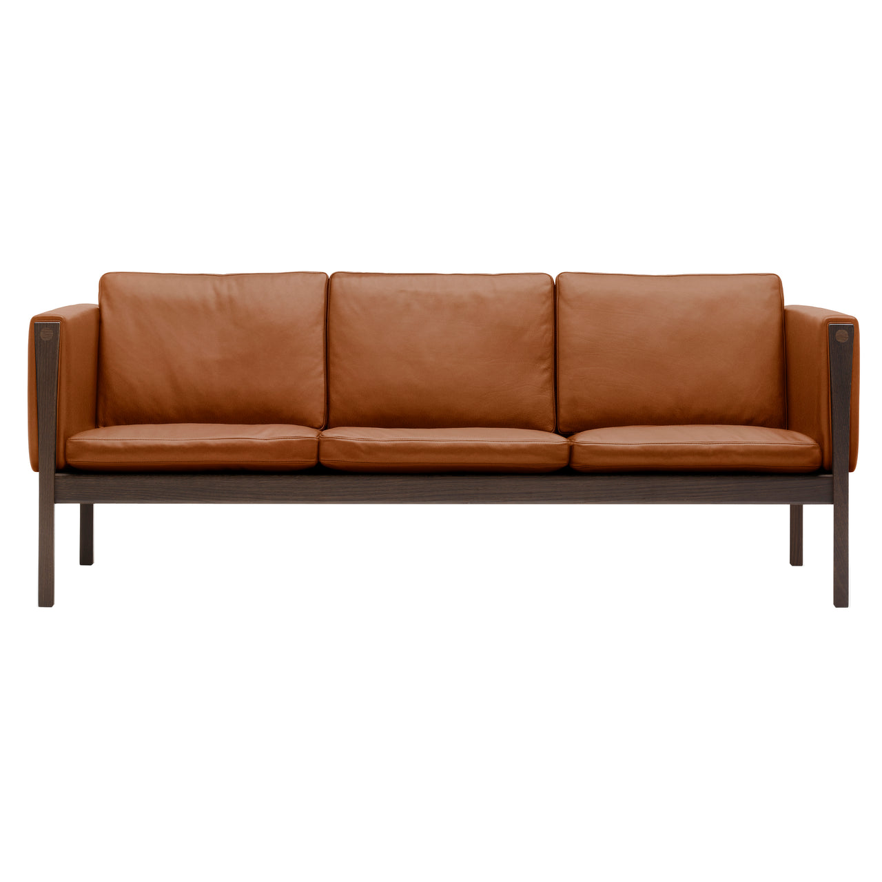 CH163 3 Seater Sofa: Oiled Walnut