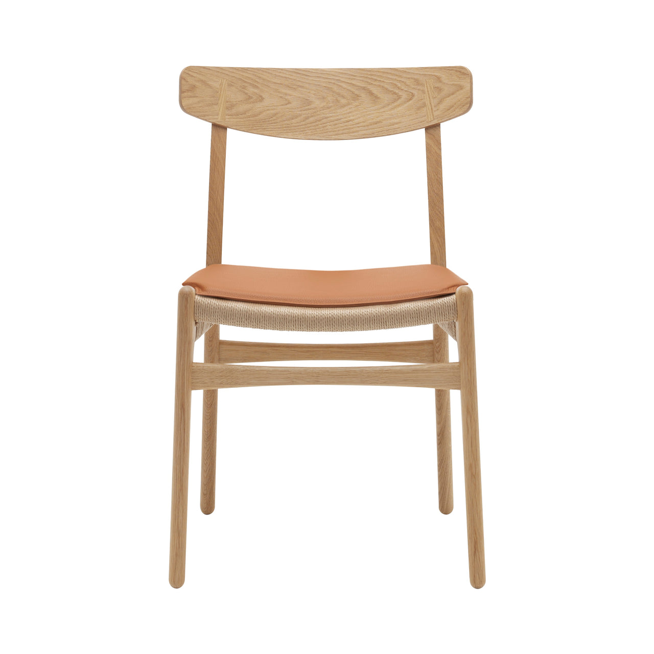 CH23 Dining Chair: Natural + Oiled Oak + Loke 7050