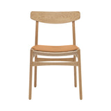 CH23 Dining Chair: Natural + Oiled Oak + Loke 7748