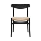 CH23 Dining Chair: Natural + Black Oak
