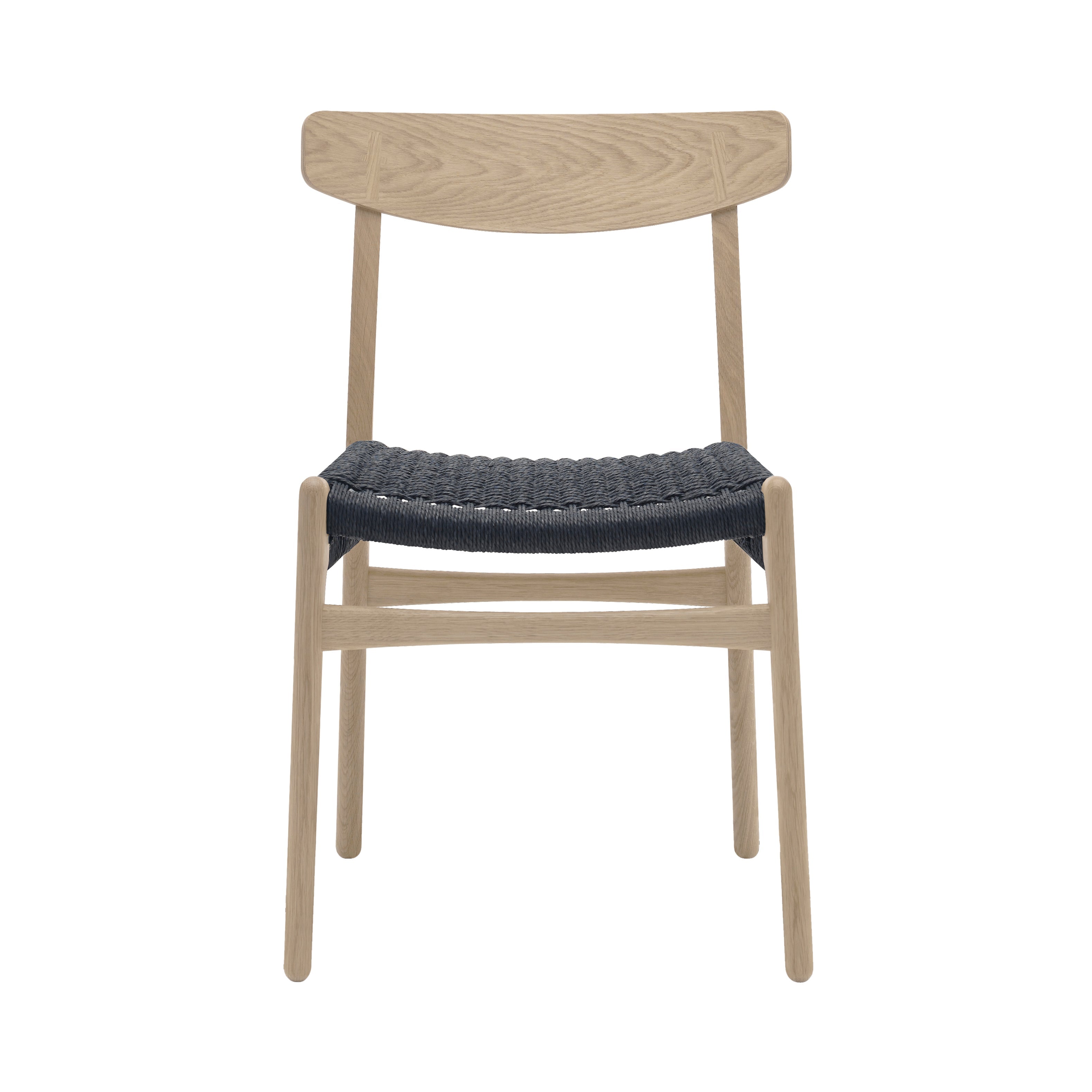 CH23 Dining Chair: Black + Soaped Oak