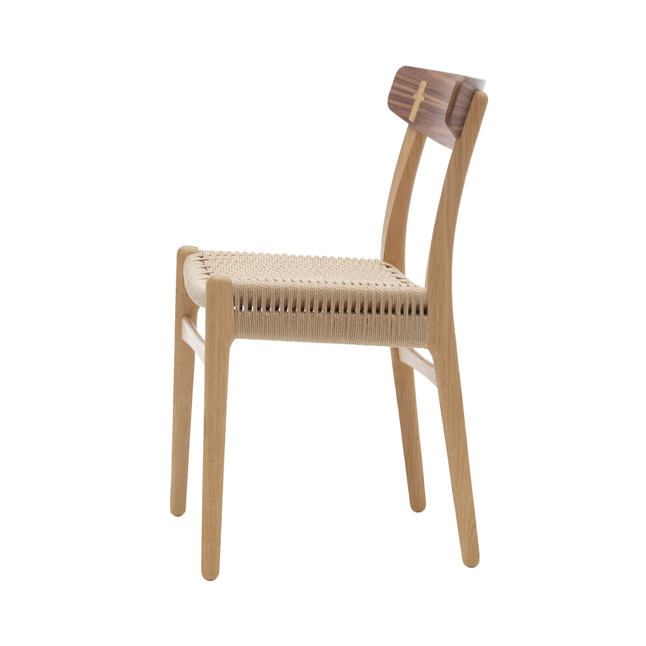 CH23 Dining Chair: Natural + Oiled Oak + Walnut