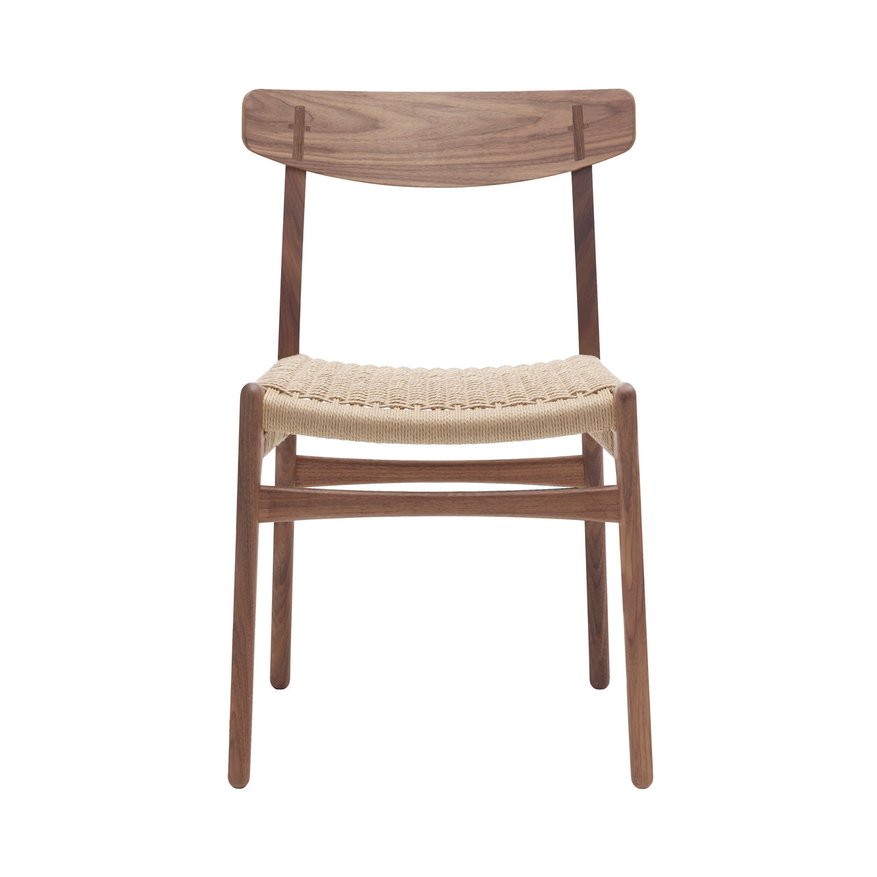 CH23 Dining Chair: Natural + Oiled Walnut 