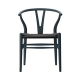 CH24 Wishbone Chair: Black + North Sea