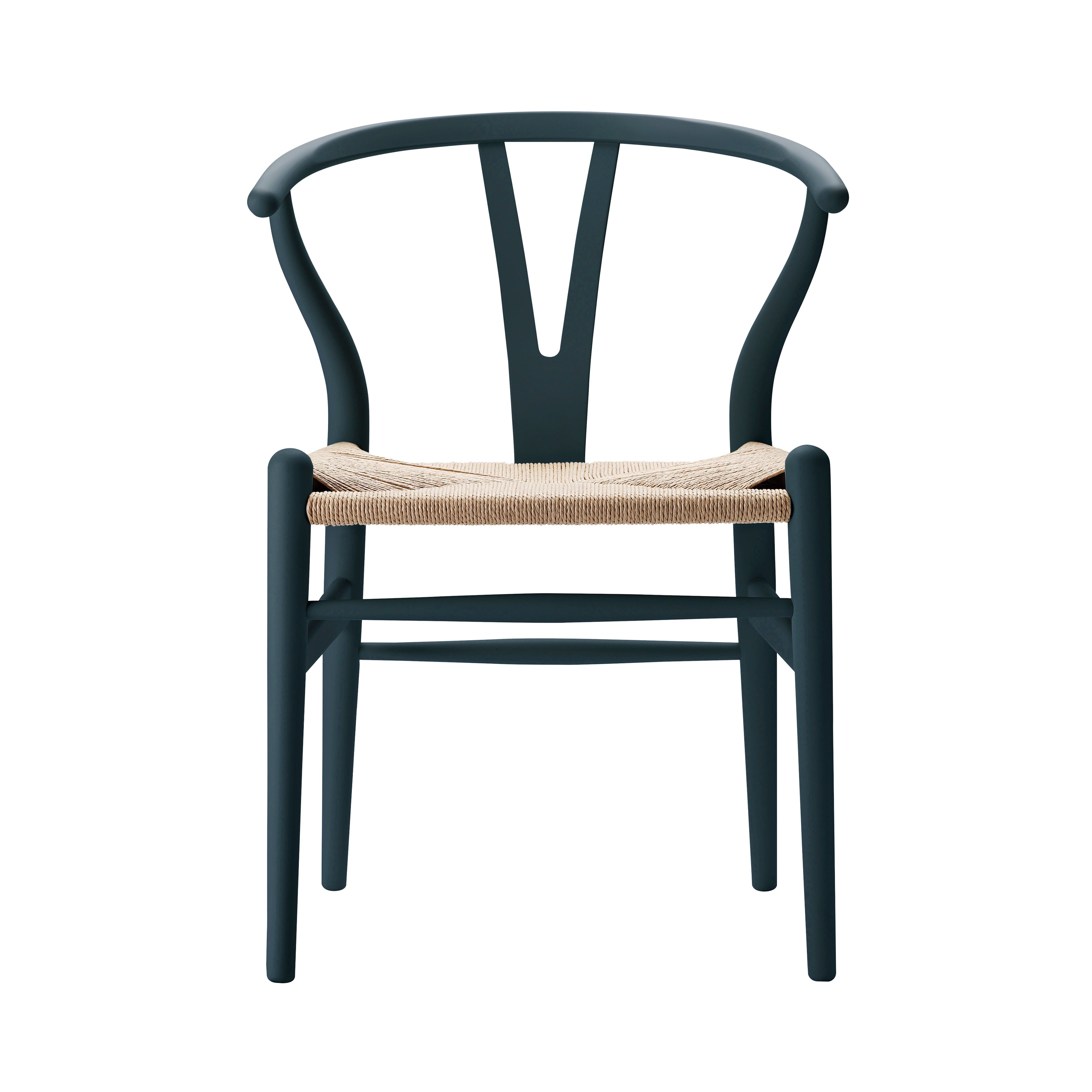CH24 Wishbone Chair: Natural + North Sea