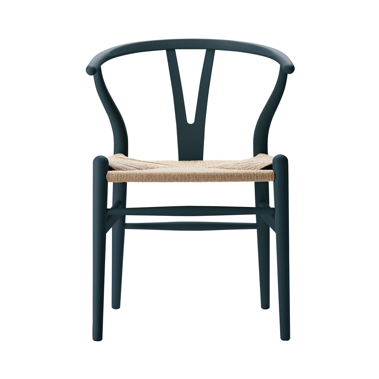 CH24 Wishbone Chair: Natural + North Sea
