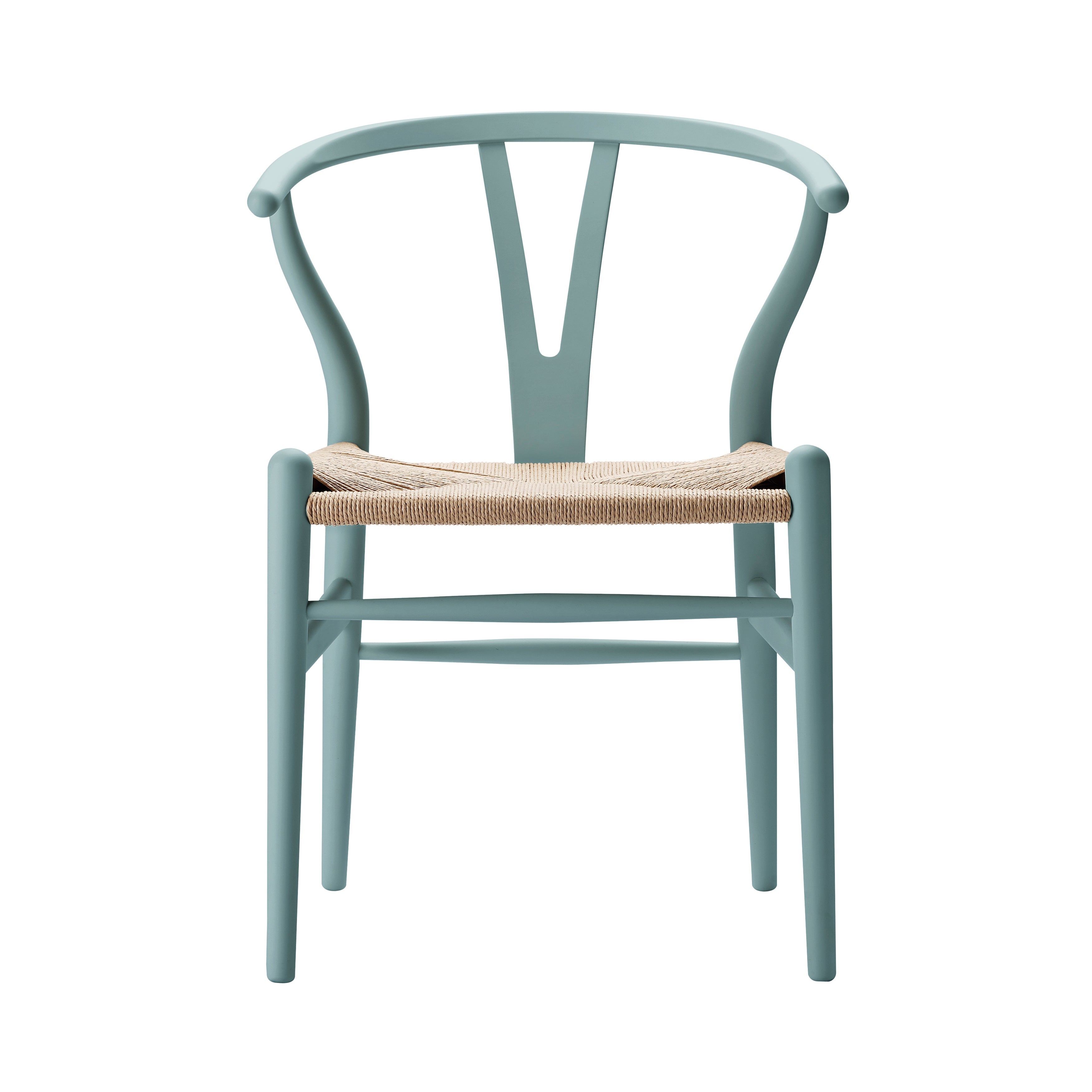 CH24 Wishbone Chair: Natural + Pewter