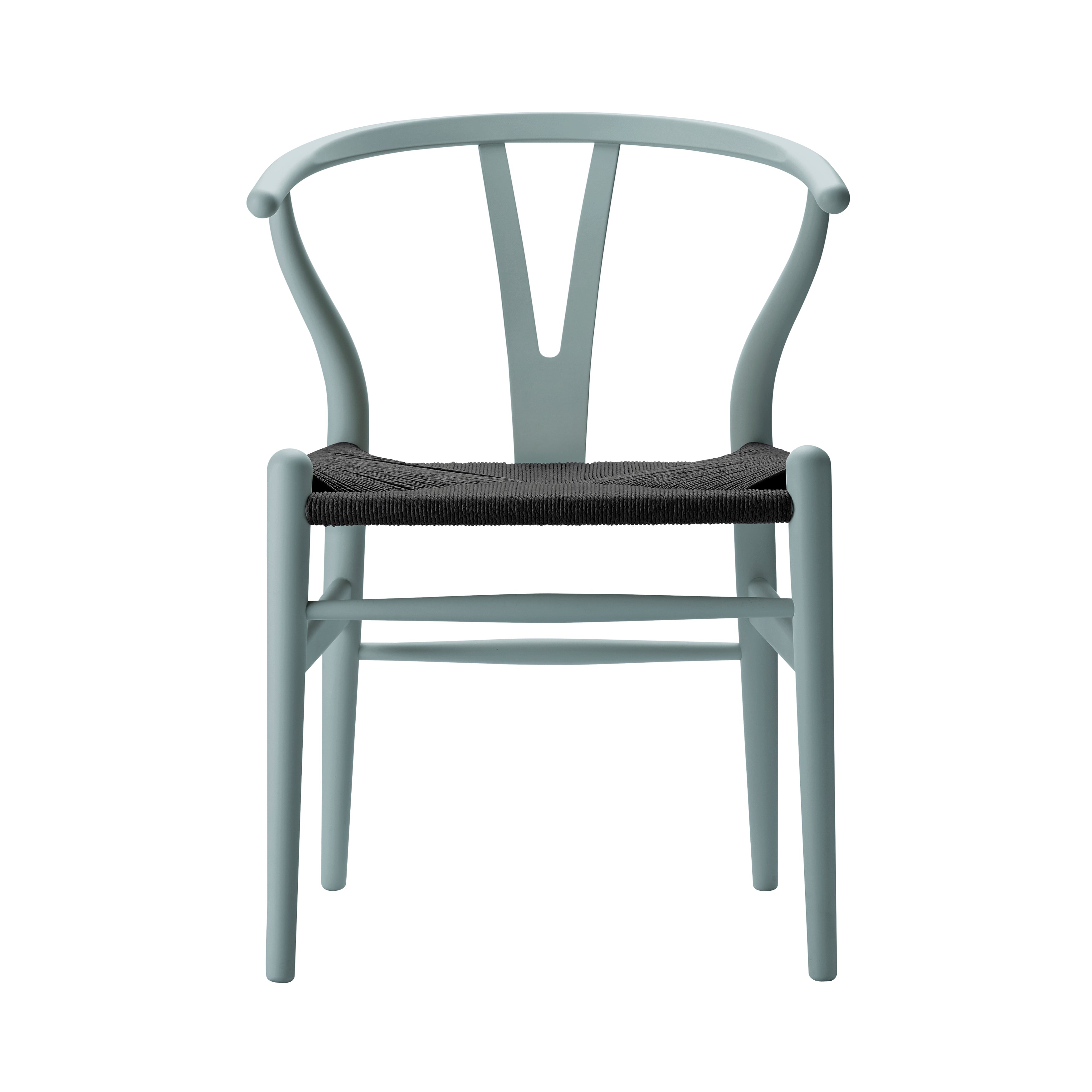 CH24 Wishbone Chair: Black + Pewter