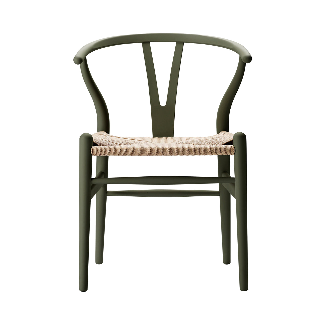 CH24 Wishbone Chair: Natural + Seaweed