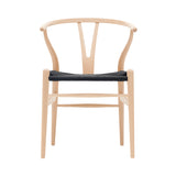 CH24 Wishbone Chair: Black + Soaped Beech