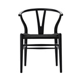 CH24 Wishbone Chair: Black + Black Beech