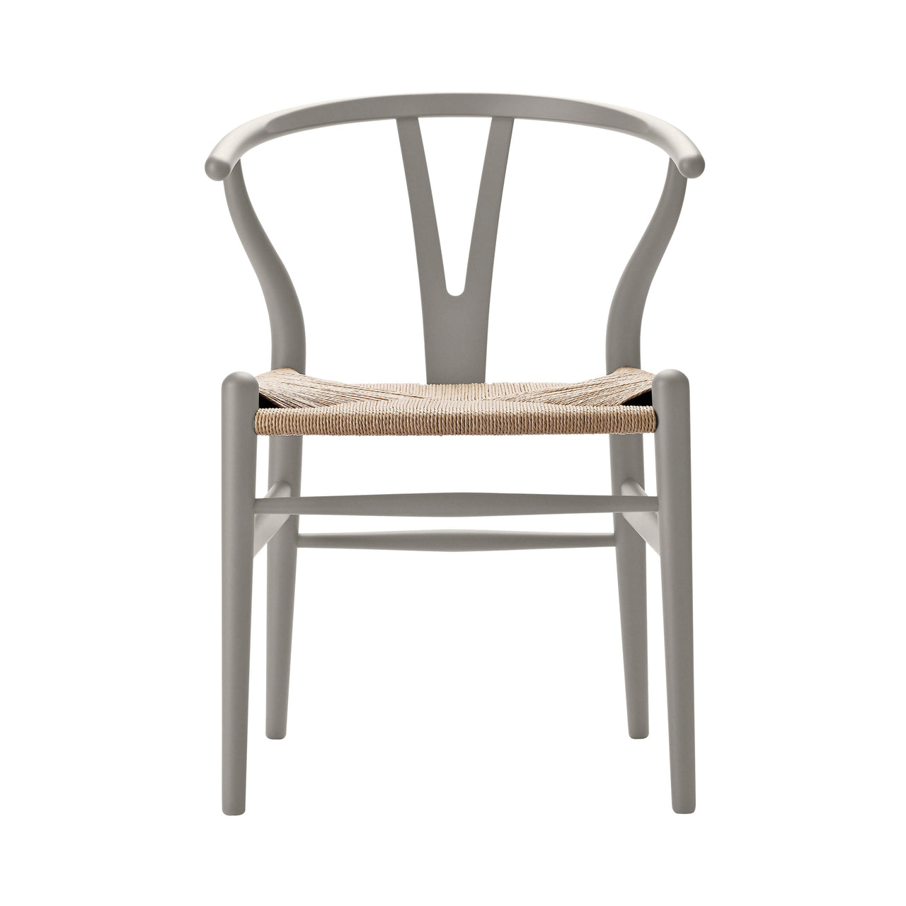 CH24 Wishbone Chair: Natural + Silver Grey Beech