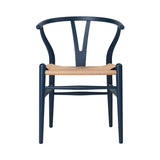 CH24 Wishbone Chair: Natural + Blue Beech