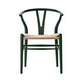 CH24 Wishbone Chair: Natural + Green Beech