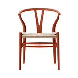 CH24 Wishbone Chair: Natural + Terracotta